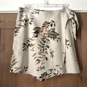 Women's EP PRO Golf Skort 100% Silk Wrap Front Tie Waist Tropical Activewear